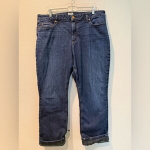 L.L. Bean Favorite Fit Flannel Lined Blue Jeans